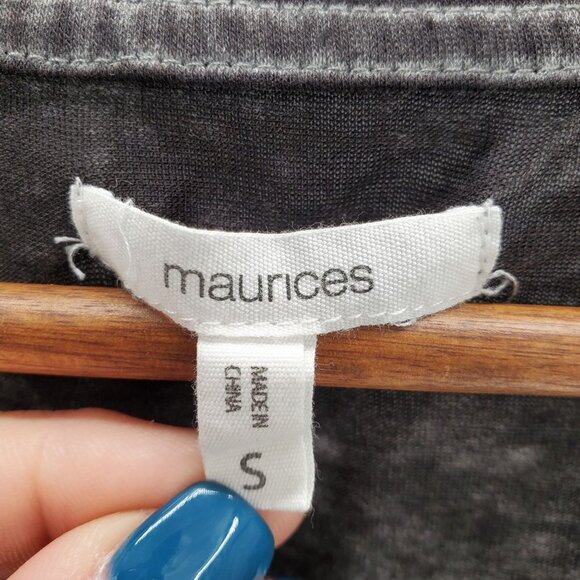 Maurices Hold On Let Me Overthink This Graphic Tee Womens Size S Burnout Black - Picture 6 of 11